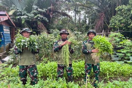 Ketahanan Pangan Satgas Yonif 521DY Wu