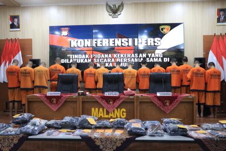 Polres Malang Tetapkan 21 Tersangka Pe
