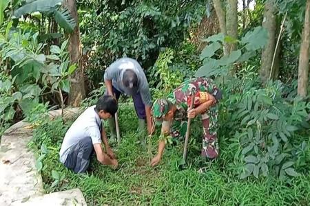 BABINSA DAN WARGA NGADIREJO, TANAM
