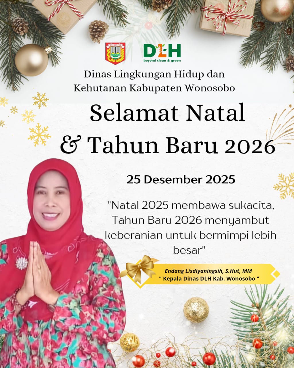 Dinas Lingkungan Hidup Kabupaten Wonosobo Mengucapkan Selamat Hari Nat