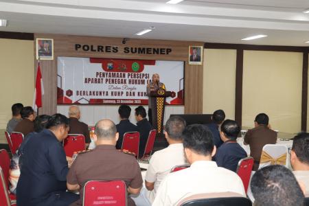 Kapolres Sumenep Jadi Pelopor CJS Lewat Persamaan Persepsi KUHP dan KU